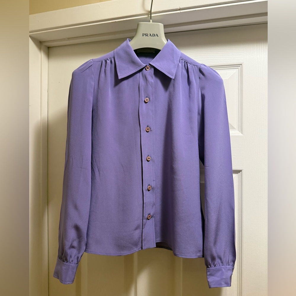 Prada Women's Lavender Button-Down Shirt